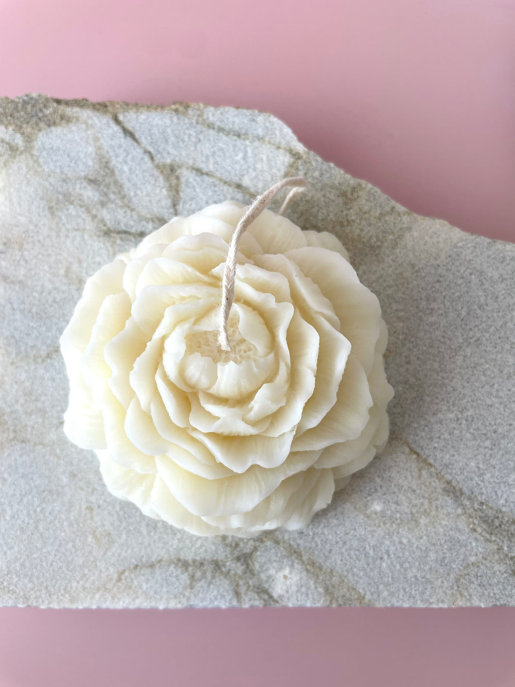 Peony Sculpted Candle