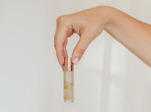 Load image into Gallery viewer, I Believe | Citrine &amp; Clear Quartz Essential Oil Roller
